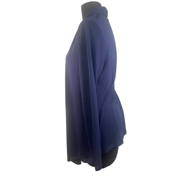 Coldwater Creek Womens XS Cardigan Navy  Lightweight Draped Open Front - Picture 7 of 9